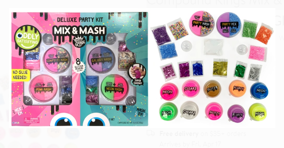 Compound Kings Slime Kits: Mix & Mash Super Ultimate Deluxe Party Slime Kit $8.88, Slime Mix & Mash Kit w/ Glitzy $9.88 & More + Free Shipping on $35+