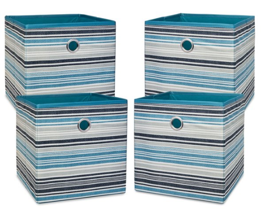 4-Count (10.5" x 10.5") Mainstays Collapsible Fabric Cube Storage Bins (various) $11.90 ($2.98 Each), 4-Count Minions Storage Cubes $14.98 ($3.75 Each) & More + Free S/H on $35+