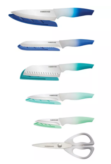 11 Piece Farberware Ombre Cutlery Set