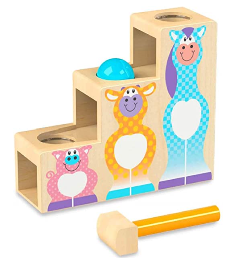 wooden hammer ball toy