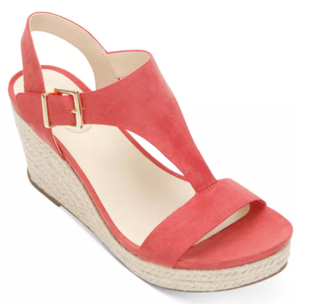 Women's Footwear: Kenneth Cole Reaction Card Wedges (coral) $14.96, Ecco FlowT Slide Sandals (blue) $29.96 & More + Free Store Pickup at Macy's or FS on $25+