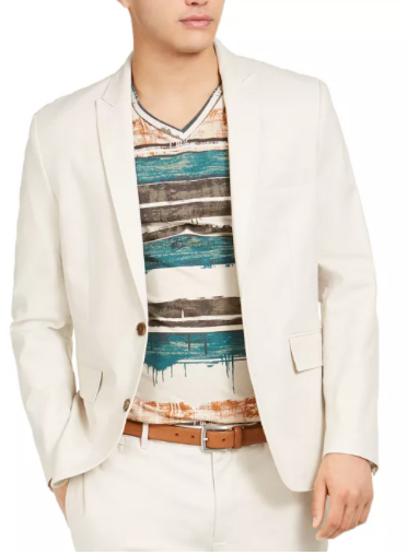 INC Men's Slim-Fit Linen Jasper Blazer (stone or white) $20.86, INC Men's Slim-Fit Gray Suit Pants $10.66 & More + Free Store Pickup at Macy's or FS on $25+