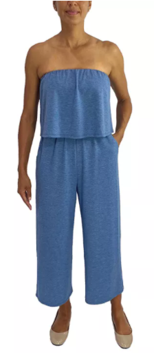 strapless popover jumpsuit