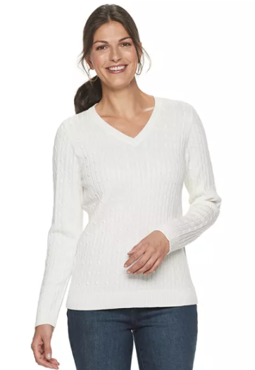 Kohl's Cardholders: Croft & Barrow Women's Sweaters or Cardigans (various styles & colors) $7 + Free Store Pickup at Kohl's or FS on $75+