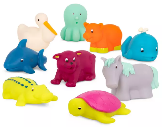 9-Piece B. Toys Animal Bath Squirts Squish & Splash Bath Toys (2 styles) $4 + Free Store Pickup at Target or FS on $35+