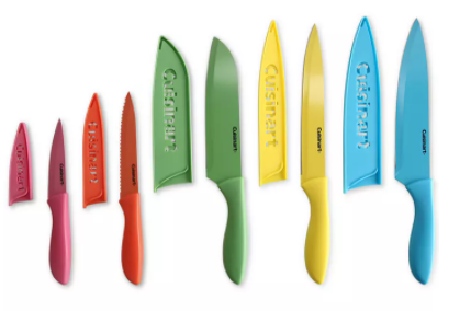 Mrdyibohisrqvm I really like my 12 piece, black color, kitchen knife set! 2