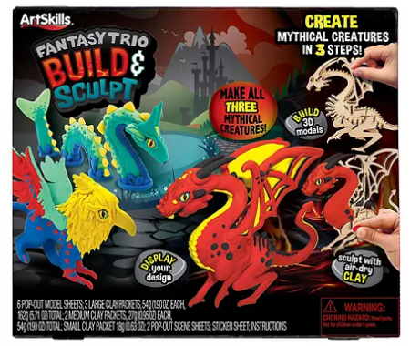 Sam's Club Members: ArtSkills Kids' 3D Build & Sculpt Air Dry Clay Kit (Fantasy or Animals) $7.91 + Free Shipping for Plus Members