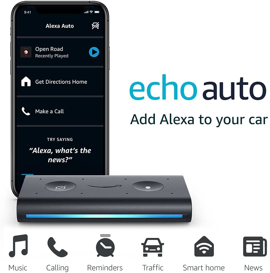 Amazon.com: Echo Auto- Hands-free Alexa in your car with your phone: Amazon Devices $14.99