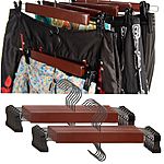 12-Pack Tidy Living Cherry Wood Pant & Skirt Hangers w/ Clips $8 + Free Shipping