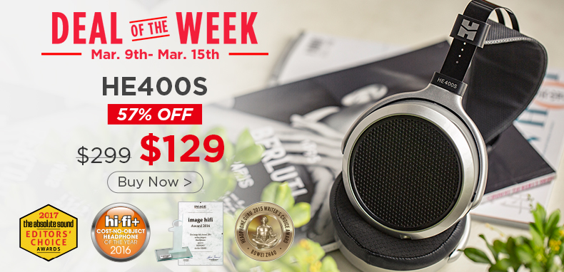 Hifiman via Amazon: Hifiman HE400S Over-Ear Full-Size Planar Magnetic Headphone for $129 + Free Shipping.