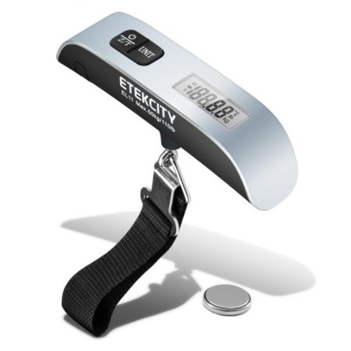Etekcity via Amazon: Portable Handheld Digital Hanging Luggage Scale (Silver) for $8.99. Free Shipping with Prime or on Orders $25+