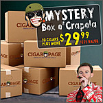 It's the Cigar Page mystery bag o' crapola. $29.99 brings you 10 handmade, 50-ring cigars + 7 non-cigar goodies. 1 day sale