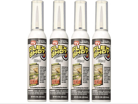 Flex Seal Flex Shot 8oz Thick Rubber Adhesive Sealant (4-Pack) woot.com $38.99