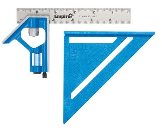 Empire 6 in. Pocket Combination Square and 7 in. Polycast Rafter Square 2-Piece Kit $8.97