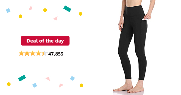 Amazon Colorfulkoala Women's High Waisted Yoga Pants 7/8 Length Leggings with Pockets - $17.50