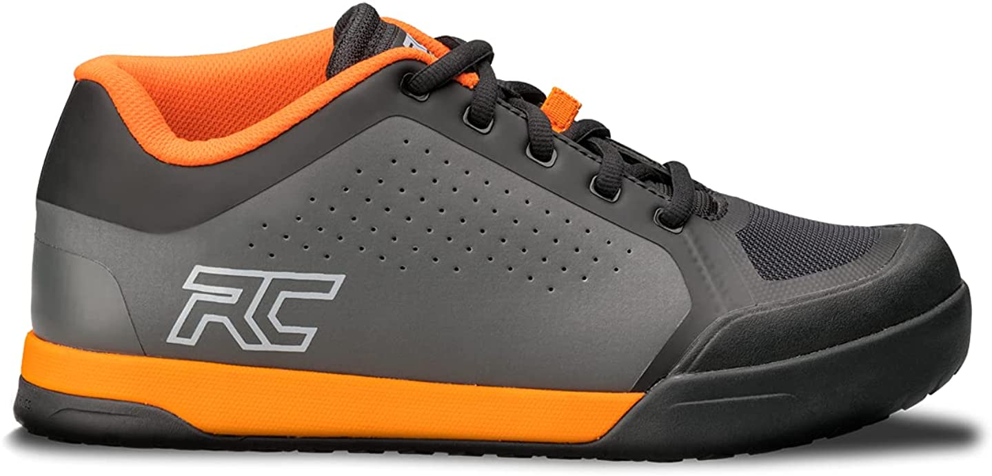 Ride Concepts Men's Powerline Mountain Bike Shoe Charcoal/Orange, 7 M