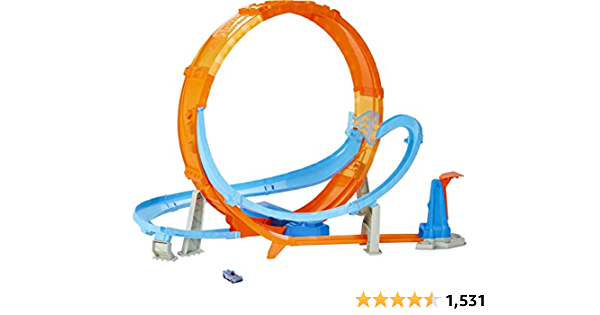 Hot Wheels Toy Car Track Set Massive Loop Mayhem, 28-in Tall Loop, Powered by Motorized Booster, 1:64 Scale Car - $26.65