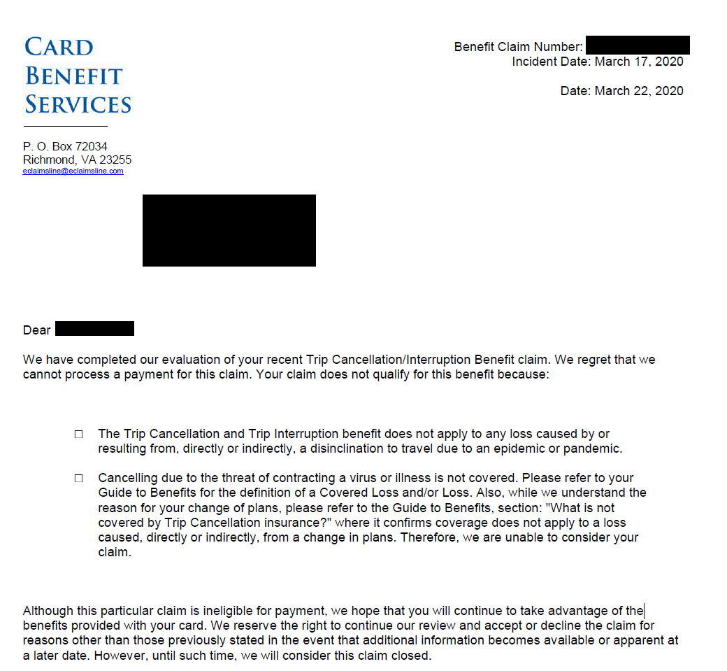 Chase Sapphire Reserve Travel Insurance Is Garbage