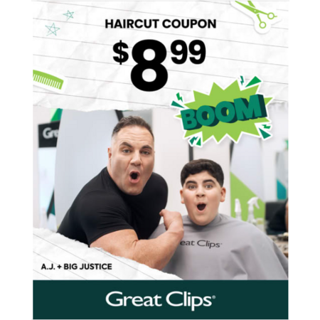 Get a Haircut for $8.99 at Great Clips!