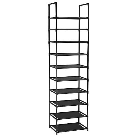 FIDUCIAL HOME 10 Tiers Shoe Rack 20-25 Pairs Sturdy Shoe Shelf $13.29