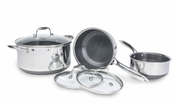 Hexclad hybrid 6pc pot and lid set $315 with code