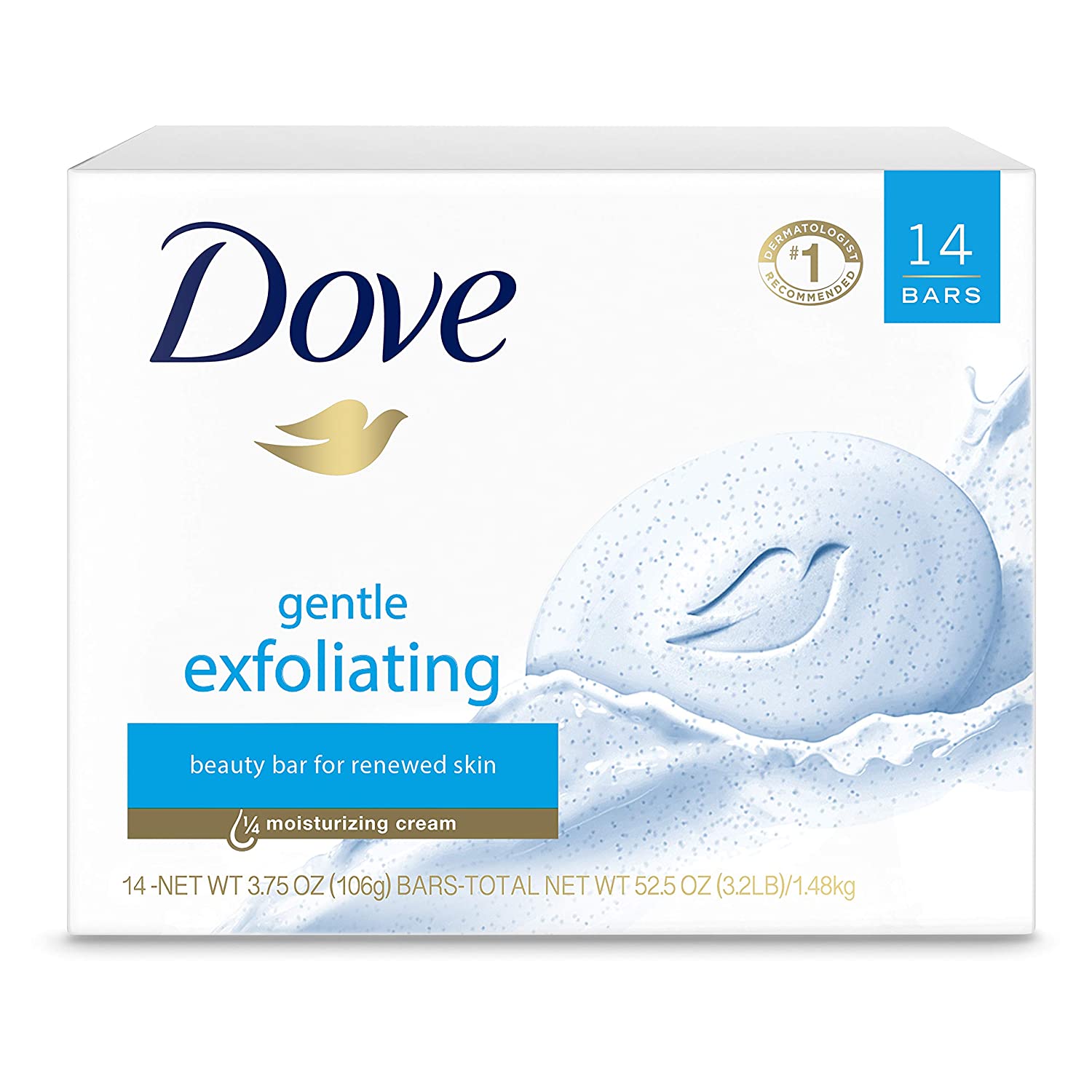 3.75-Oz 14-Count Dove Beauty Bar (Gentle Exfoliating) $11.35 w/ S&S + Free Shipping w/ Prime or on $25+