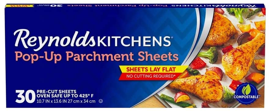 30-Count Reynolds Kitchens Pop-Up Parchment Paper Sheets (10.7" x 13.6") $2.29 w/ S&S + Free Shipping w/ Prime or on $25+