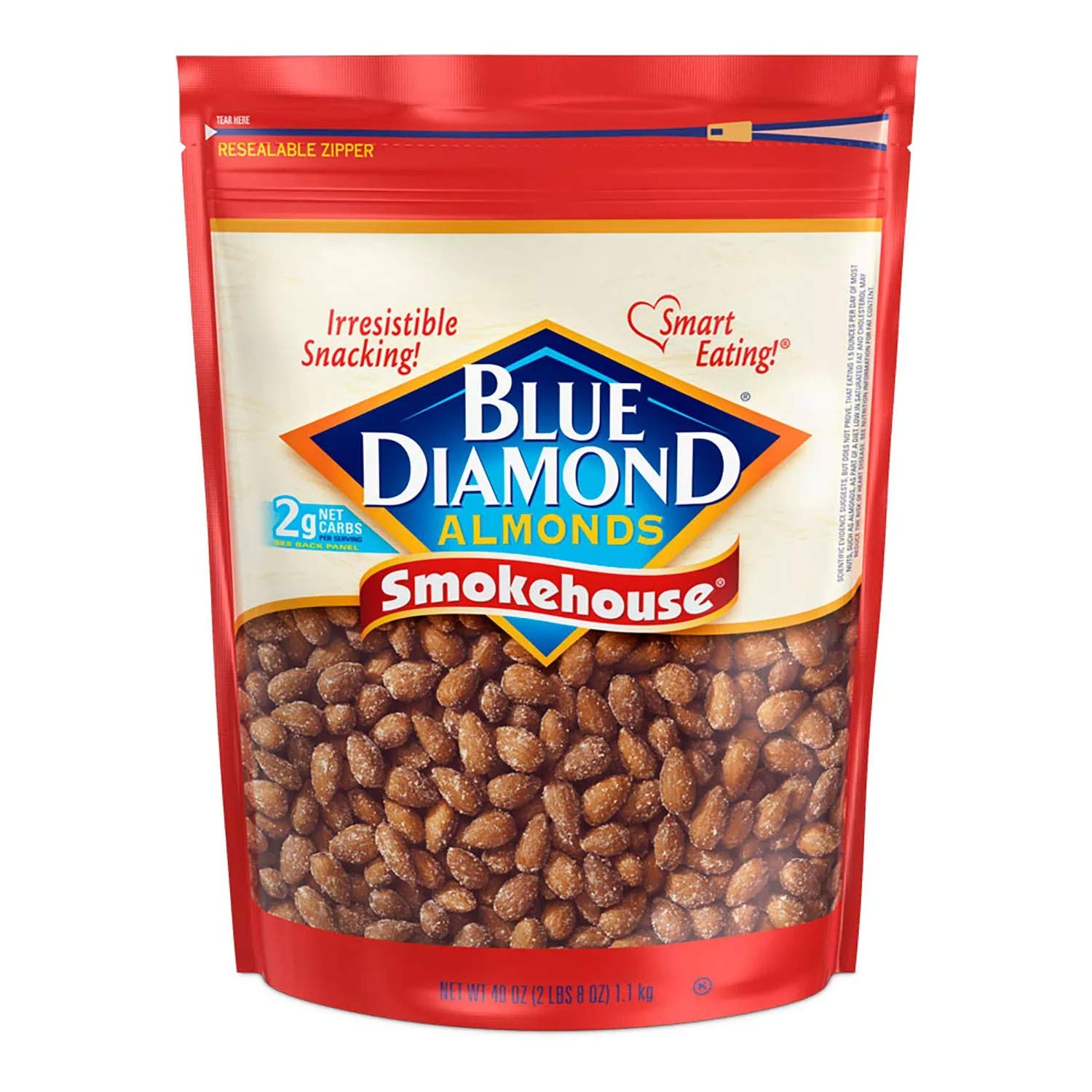 40-Oz Blue Diamond Almonds (Smokehouse) $9.10 w/ S&S + Free Shipping w/ Prime or on $25+