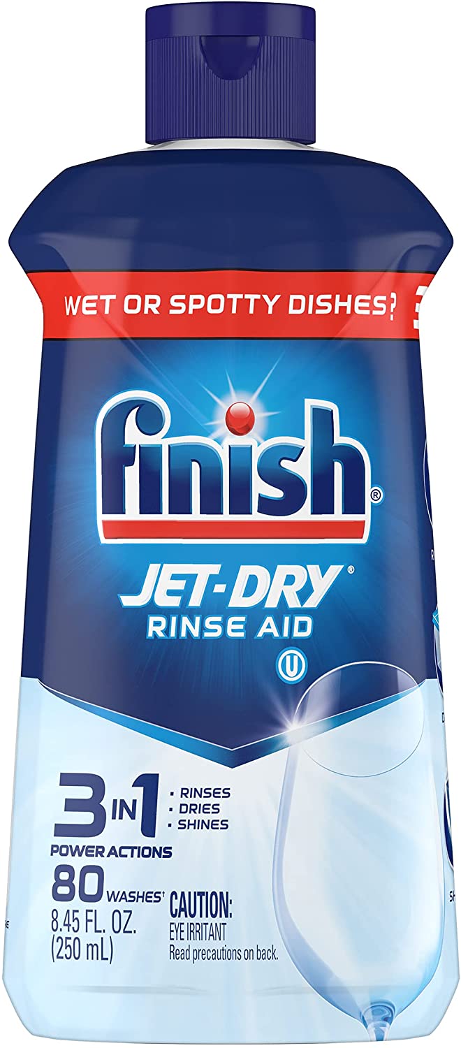 8.45-Oz Finish Jet-Dry Rinse Aid $2.30 w/ S&S, 3-Ct Finish In-Wash Dishwasher Cleaning Tabs $3.25 w/ S&S + Free Shipping w/ Prime or on $25+