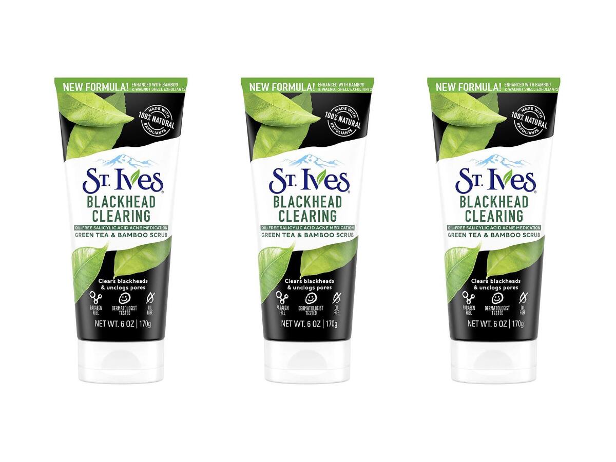 6-Oz St. Ives Blackhead Clearing Face Scrub (Green Tea & Bamboo) 3 for $7.40 w/ S&S + Free Shipping w/ Prime or on $25+