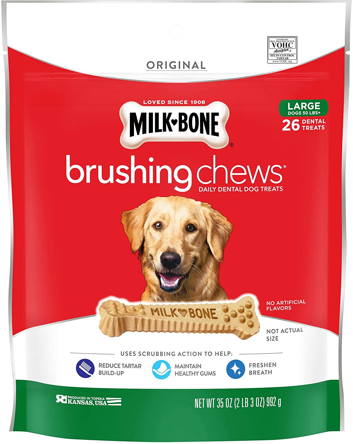26-Ct Milk-Bone Original Brushing Chews Daily Dental Dog Treats $6.65 w/ S&S + Free Shipping w/ Prime or on $25+