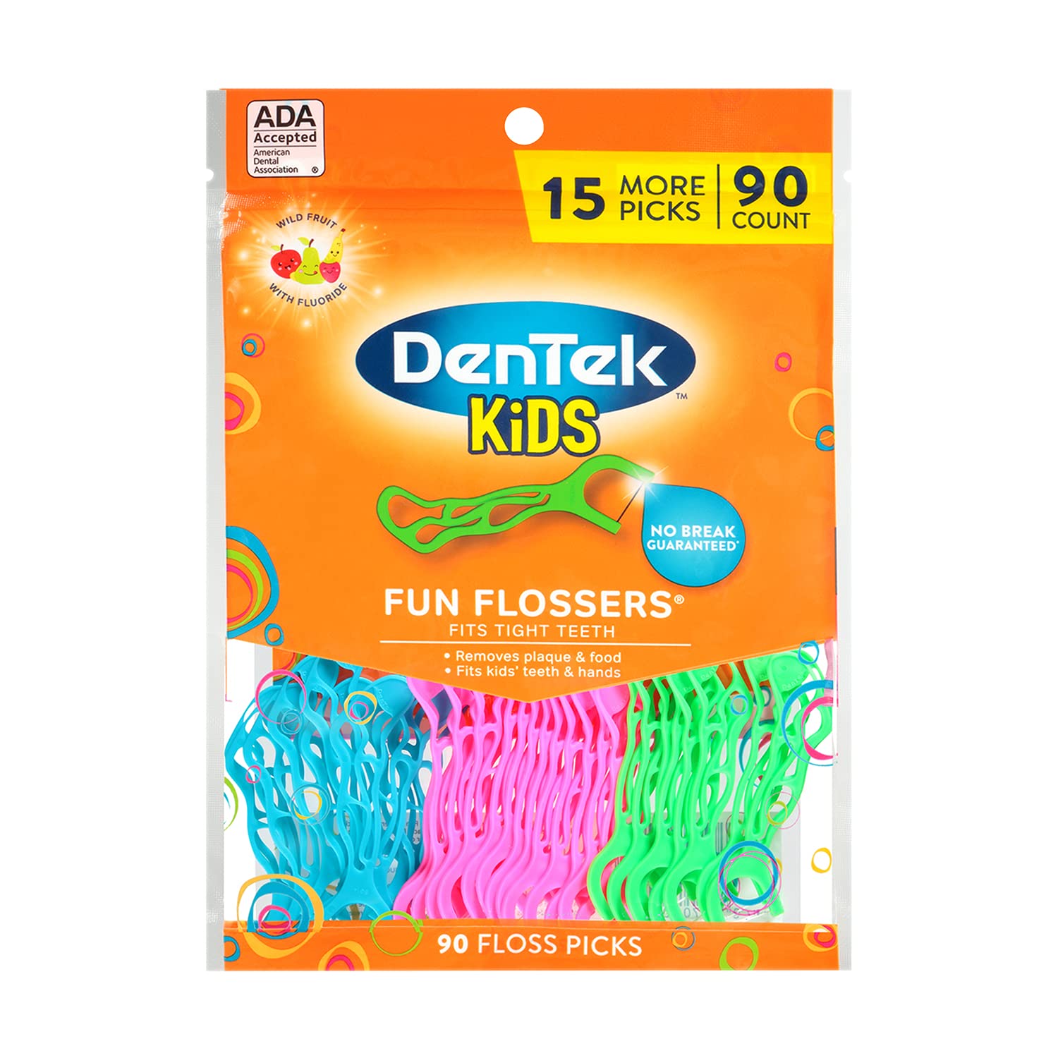 90-Count DenTek Kids Fun Flossers (Wild Fruit) $1.95 w/ S&S + Free Shipping w/ Prime or on $25+