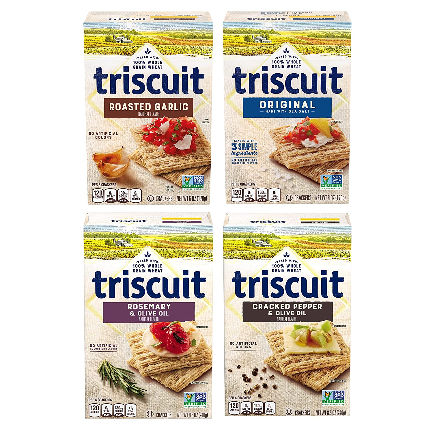 4-Ct 8.5-Oz Triscuit Whole Grain Crackers (Variety Pack) $8.25 w/ S&S + Free Shipping w/ Prime or on $25+