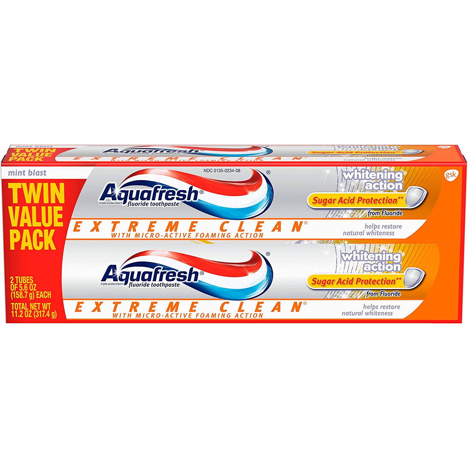 2-Pack 5.6-Oz Aquafresh Extreme Clean Whitening Action Fluoride Toothpaste $2.95 w/ S&S + Free Shipping w/ Prime or on $25+