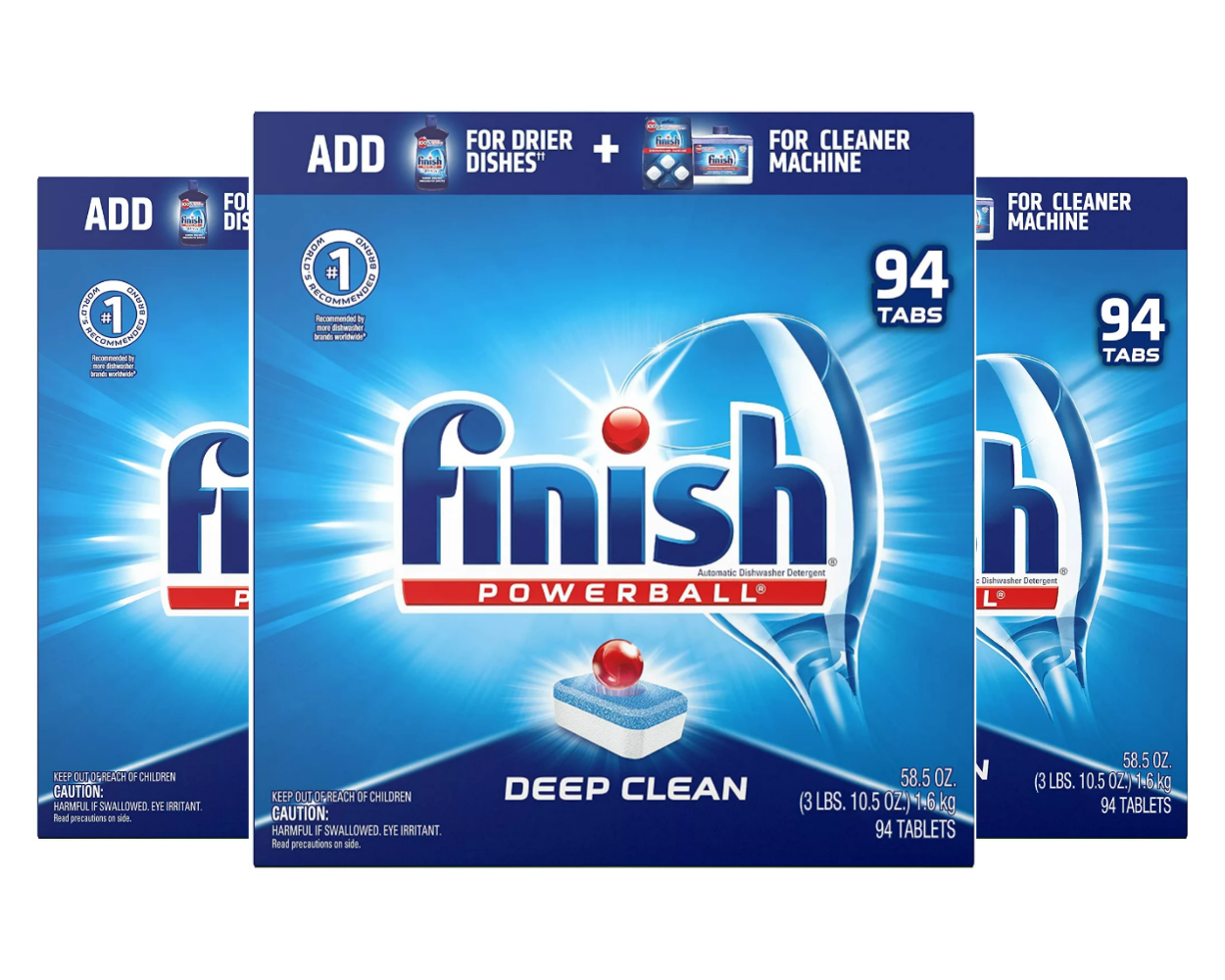 94-Ct Finish Powerball Dishwasher Detergent Tablets 3 for $24.10 ($8.04 each) w/ S&S + Free Shipping