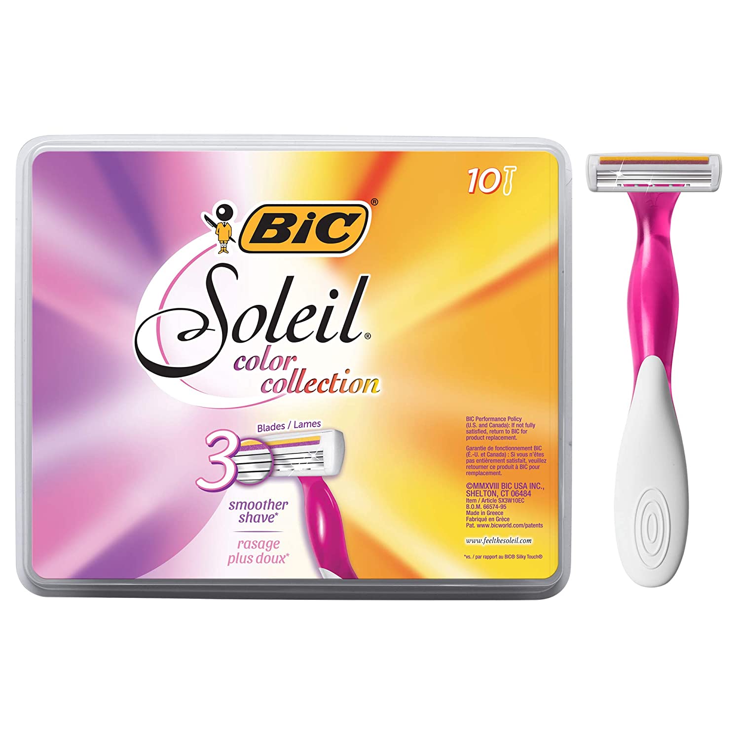 10-Count 3-Blade BIC Soleil w/ Aloe Vera & Vitamin E $6.50 w/ S&S and More + Free Shipping w/ Prime or on $25+