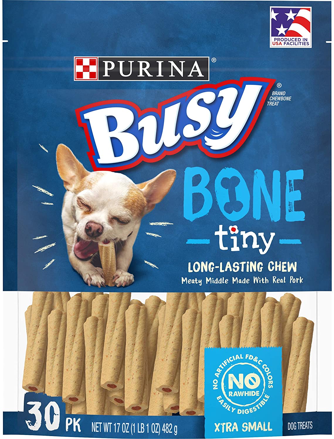 30-Ct Purina Busy Bone Dog Treats (Tiny/X-Small) $3.50 w/ S&S + Free Shipping w/ Prime or on $25+