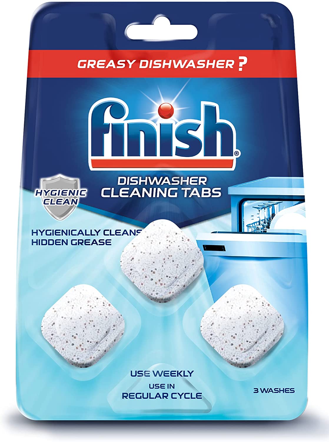 3-Ct Finish In-Wash Dishwasher Cleaning Tabs $3.25 w/ S&S + Free Shipping w/ Prime or on $25+