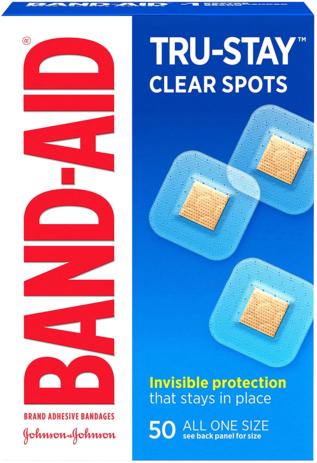 50-Count Band-Aid Tru-Stay Clear Spot Bandages (All One Size) $1.70 w/ S&S + Free Shipping w/ Prime or on $25+