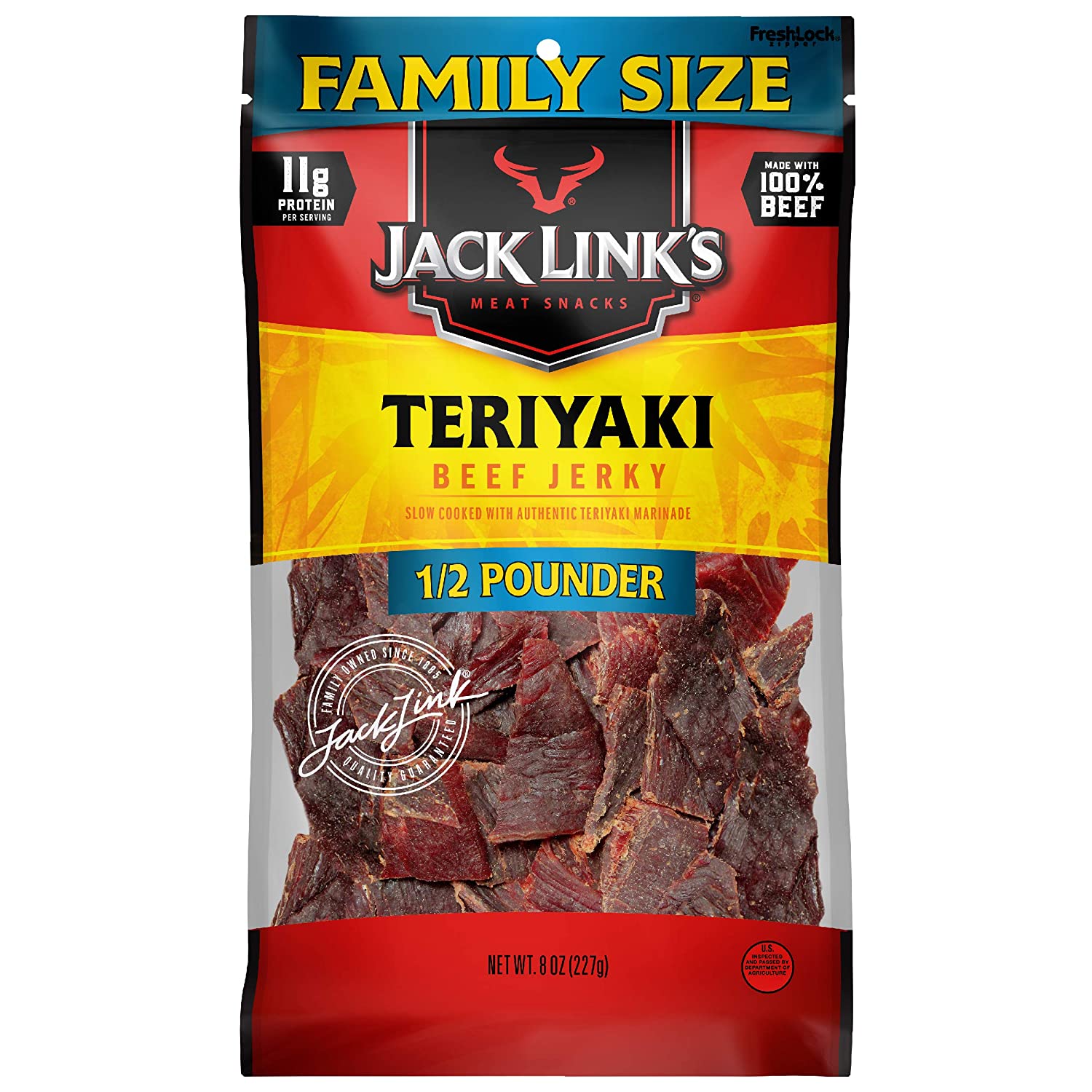 8-Oz Jack Link's Beef Jerky (Teriyaki) $8.95 w/ S&S + Free Shipping w/ Prime or on $25+