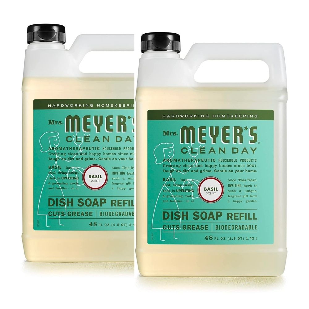 48-Oz Mrs. Meyer's Clean Day Dishwashing Liquid Dish Soap Refill (Basil) 2 for $10.90 ($5.45 each) w/ S&S + Free Shipping w/ Prime or on $25+