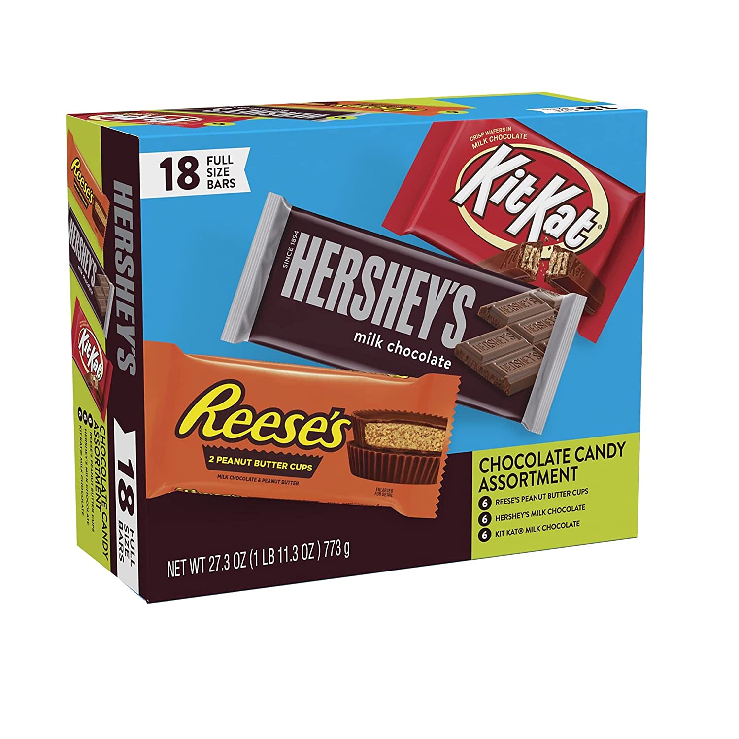 18-Count Hershey Full Size Candy Bar Assorted Variety Box $11.25 w/ S&S + Free Shipping w/ Prime or on $25+
