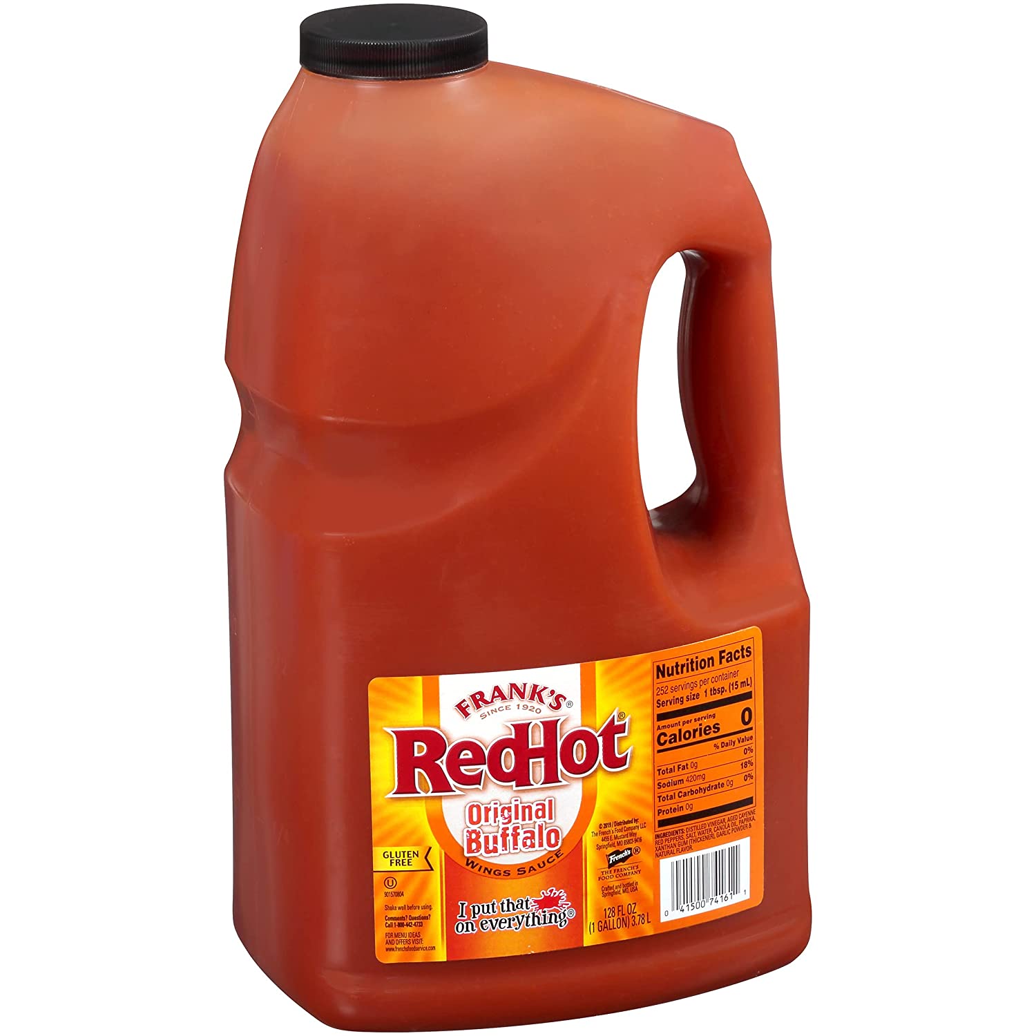 128-Oz Frank's RedHot Original Buffalo Wings Sauce $9.75 w/ S&S and More + Free Shipping w/ Prime or on $25+