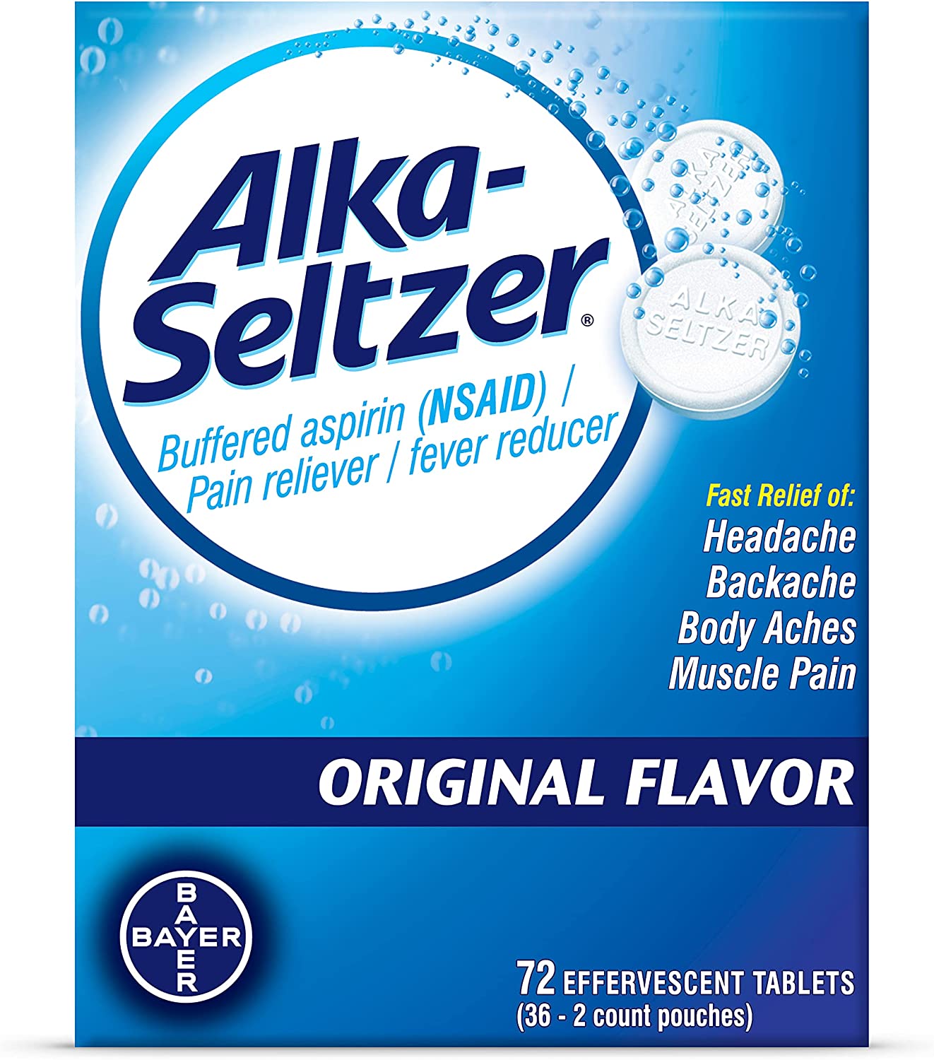 72-Count Alka-Seltzer Effervescent Tablets (Original) $6.30 w/ S&S + Free Shipping w/ Prime or on $25+