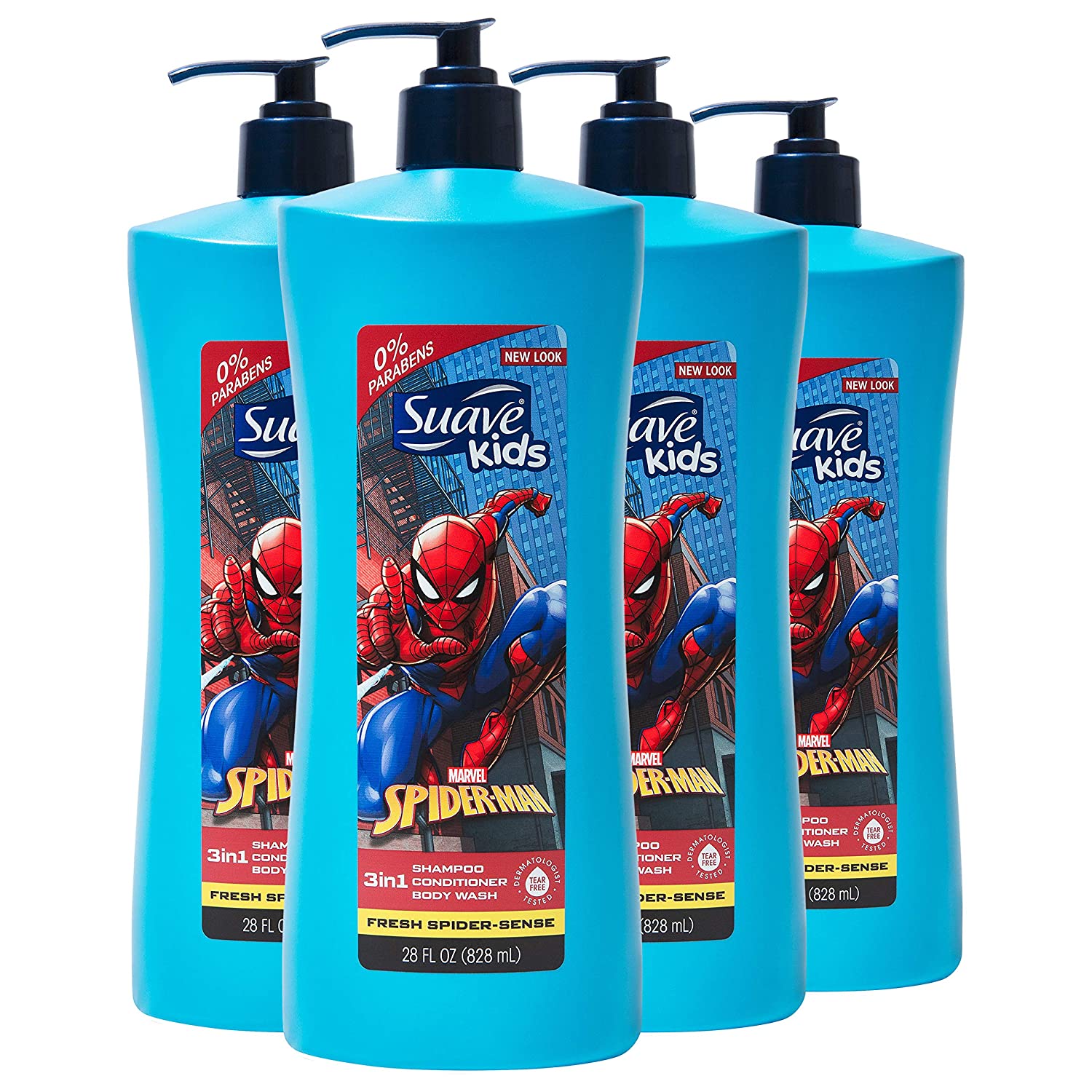 4-Ct 28-Oz Suave Kids 3-in-1 Shampoo Conditioner Body Wash (Fresh Spider-Sense) $11.25 w/ S&S + Free Shipping w/ Prime or on $25+