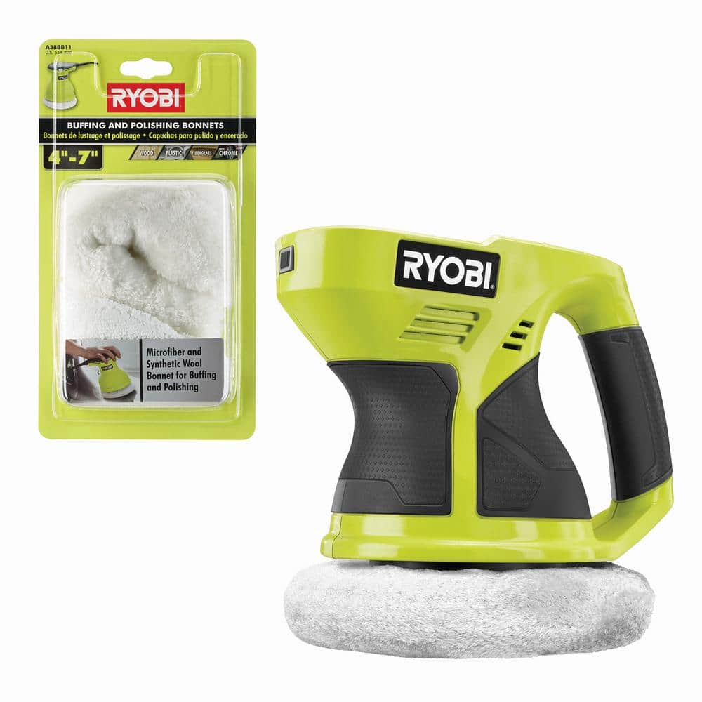 Ryobi One+ 18V Cordless 6" Buffer (Tool Only) w/ Bonus 4-7 in. Microfiber and Synthetic Fleece Buffing Bonnet Set $30 + Free Shipping