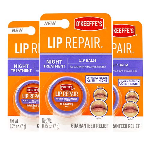 0.25-Oz O'Keeffe's Lip Repair Night Treatment Lip Balm 3 for $10 + Free Shipping w/ Prime or on $25+