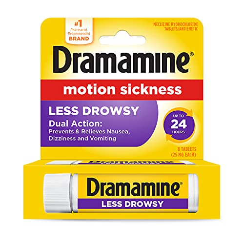 8-Ct Dramamine Motion Sickness Long Lasting Relief Less Drowsy Tablets $3 & More w/ S&S + Free Shipping w/ Prime or on $25+