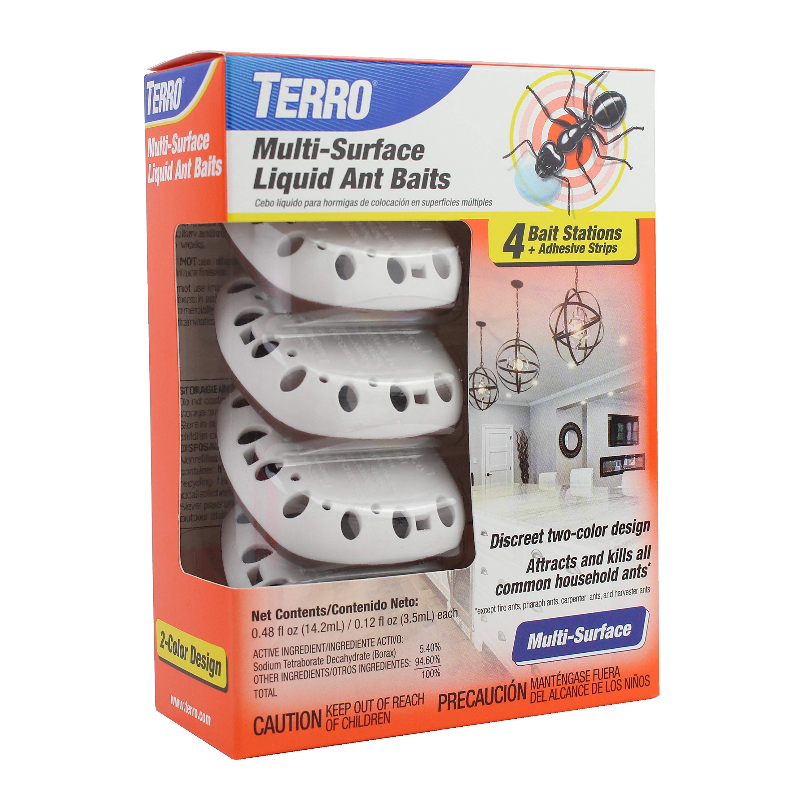 4-Count TERRO T334B Multi-Surface Liquid Ant Baits