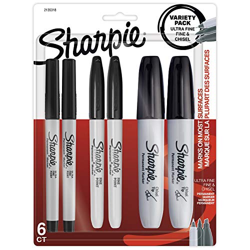 6-Count Sharpie Permanent Markers Variety Pack (Black) $5 + Free Shipping w/ Prime or on $25+